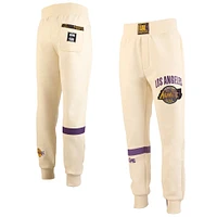 Men's NBA x Two Hype  Cream Los Angeles Lakers Culture & Hoops Collection Premium Jogger Pants