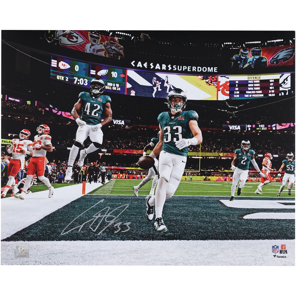 Cooper DeJean Philadelphia Eagles Autographed Super Bowl LIX Champions 16" x 20" Photograph