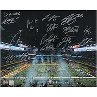 Philadelphia Eagles Autographed 16" x 20" Super Bowl LIX Photograph with 15 Signatures - Limited Edition #26/250