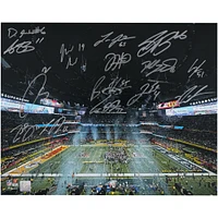 Philadelphia Eagles Autographed 16" x 20" Super Bowl LIX Photograph with 15 Signatures - Limited Edition #26/250