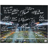 Philadelphia Eagles Autographed 16" x 20" Super Bowl LIX Photograph with 15 Signatures & Multiple Inscriptions - Signed in White Ink - Limited Edition #1/1