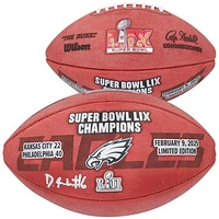 DeVonta Smith Philadelphia Eagles Autographed Super Bowl LIX Champions Wilson Logo Duke Football