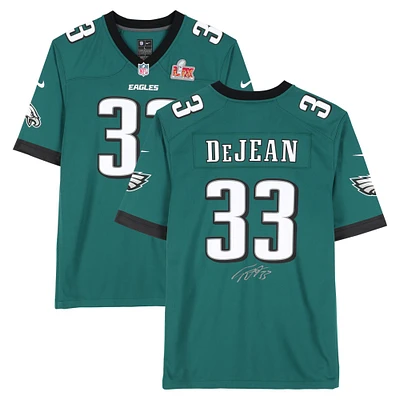 Cooper DeJean Philadelphia Eagles Autographed Super Bowl LIX Champions Nike Midnight Green Game Jersey