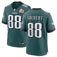 Dallas Goedert Philadelphia Eagles Autographed Super Bowl LIX Champions Nike Midnight Green Game Jersey