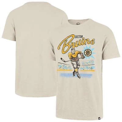 Men's '47  Natural Boston Bruins Hockey Player Golden Age Scrum T-Shirt