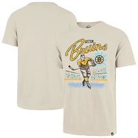 Men's '47  Natural Boston Bruins Hockey Player Golden Age Scrum T-Shirt