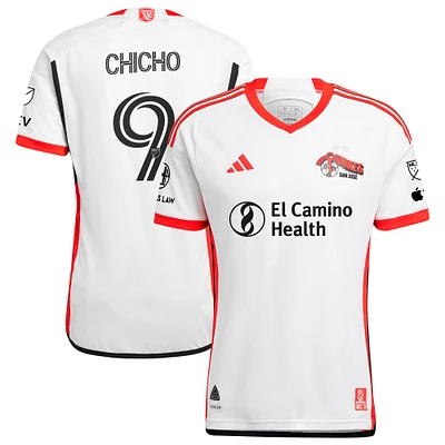 Men's adidas Cristian Arango White San Jose Earthquakes 2025 The 50 Kit Authentic Player Jersey