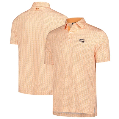 Men's FootJoy Orange FedEx St. Jude Championship ProDry Citrus Print Lisle Polo