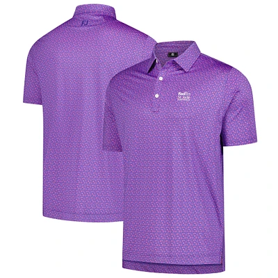 Men's FootJoy Purple FedEx St. Jude Championship ProDry Allover Floral Lisle Polo
