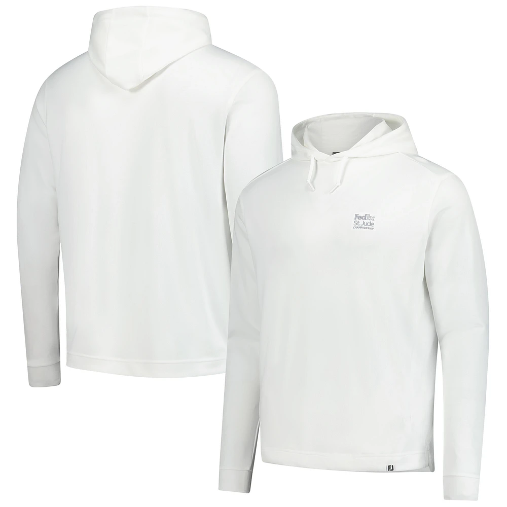 Men's FootJoy White FedEx St. Jude Championship Lightweight Pullover Hoodie