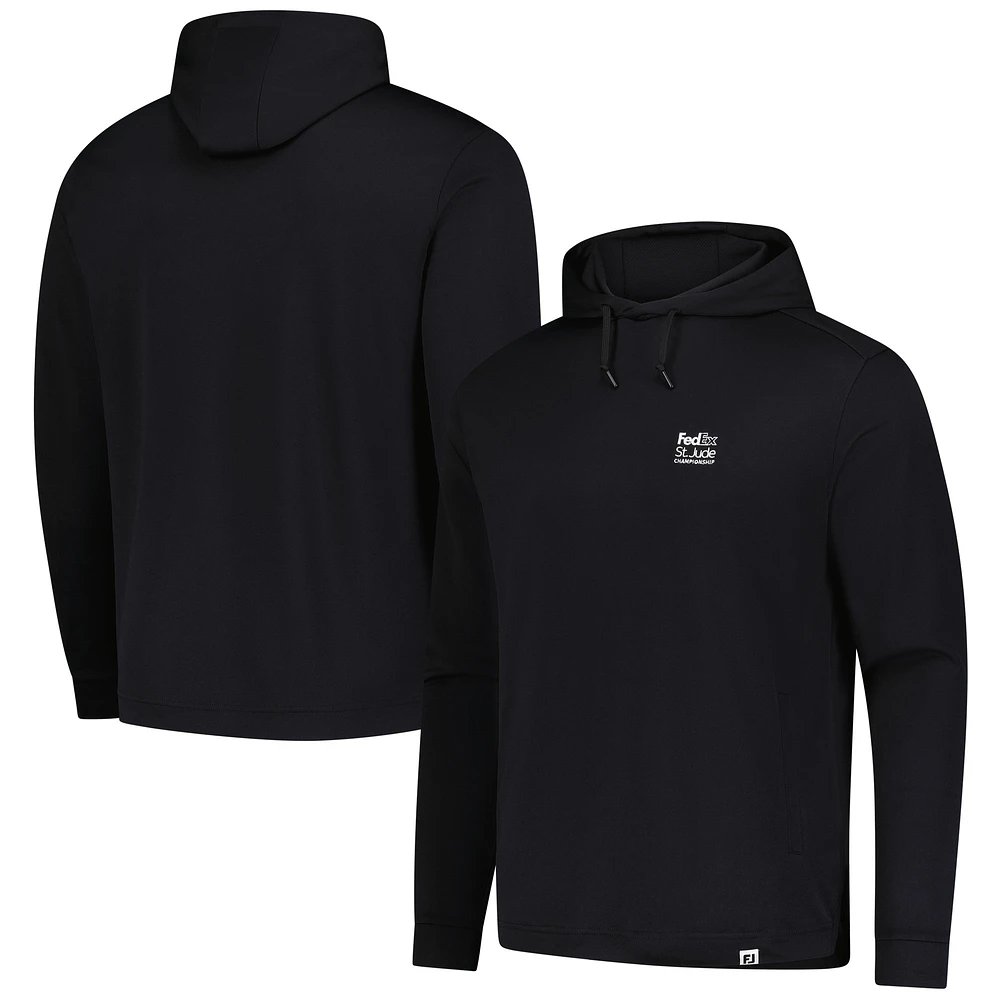 Men's FootJoy Black FedEx St. Jude Championship Lightweight Pullover Hoodie