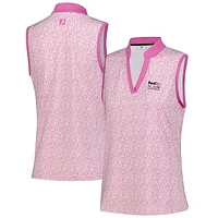 Women's FootJoy Purple FedEx St. Jude Championship ProDry Printed Sleeveless Polo