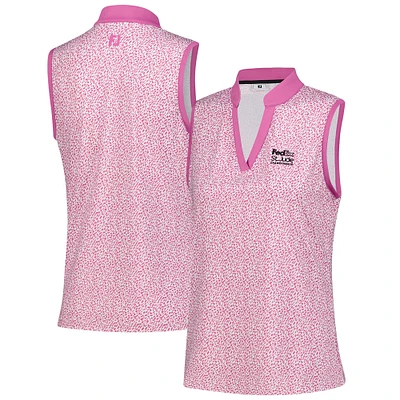 Women's FootJoy Purple FedEx St. Jude Championship ProDry Printed Sleeveless Polo