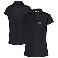 Women's FootJoy  Black FedEx St. Jude Championship Printed Cap Sleeve Polo