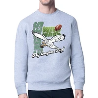 Men's Starter Philadelphia Eagles Distressed Retro State Field Fleece Pullover Sweatshirt