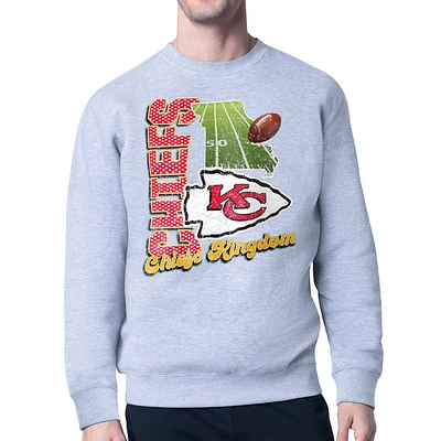 Men's Starter Kansas City Chiefs Distressed Retro State Field Fleece Pullover Sweatshirt