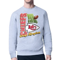 Men's Starter Kansas City Chiefs Distressed Retro State Field Fleece Pullover Sweatshirt