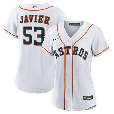Women's Nike Cristian Javier White Houston Astros Home Replica Jersey