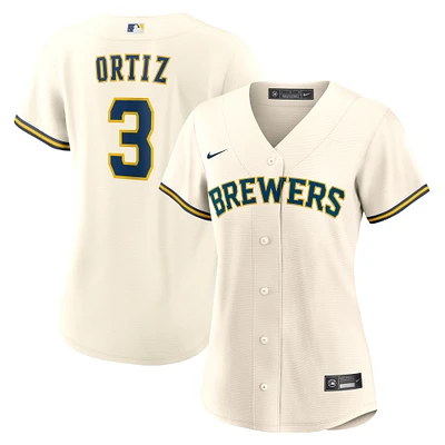 Women's Nike Joey Ortiz Cream Milwaukee Brewers Home Replica Jersey