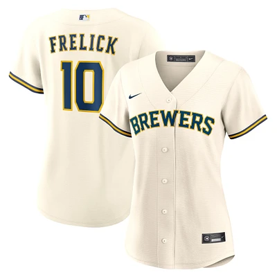 Women's Nike Sal Frelick Cream Milwaukee Brewers Home Replica Jersey