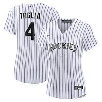 Women's Nike Michael Toglia White Colorado Rockies Home Replica Jersey
