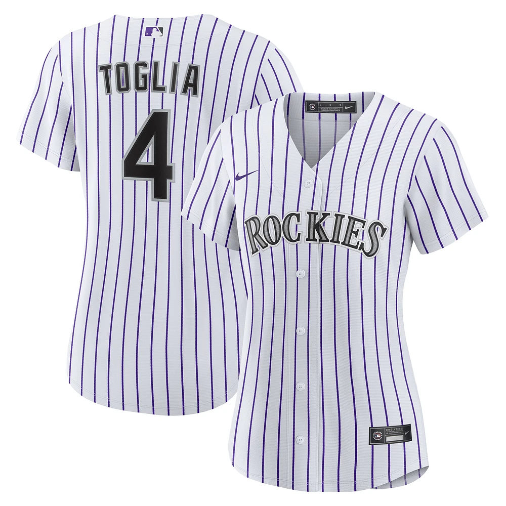 Women's Nike Michael Toglia White Colorado Rockies Home Replica Jersey