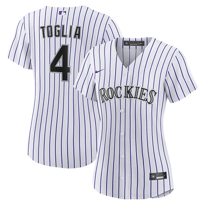 Women's Nike Michael Toglia White Colorado Rockies Home Replica Jersey