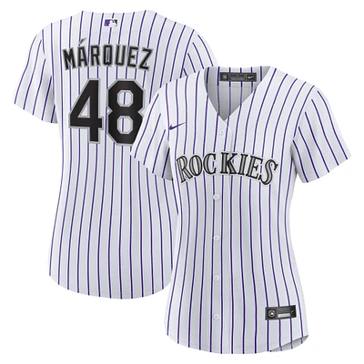 Women's Nike German Marquez White Colorado Rockies Home Replica Jersey