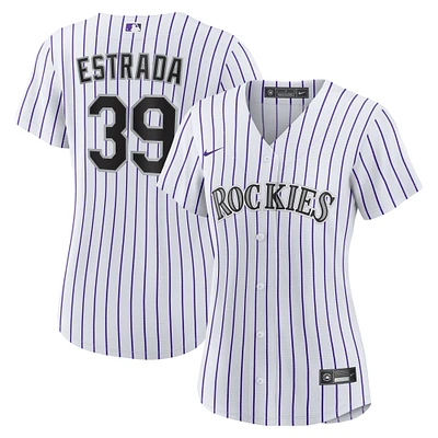 Women's Nike Thairo Estrada White Colorado Rockies Home Replica Jersey