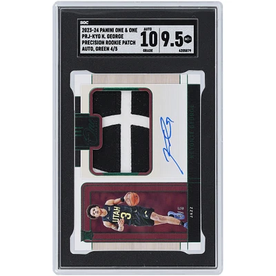 Keyonte George Utah Jazz Autographed 2023-24 Panini One & One Dual-Color Relic Green #PRJ-KYG #4/5 SGC Authenticated 9.5/10 Rookie Card