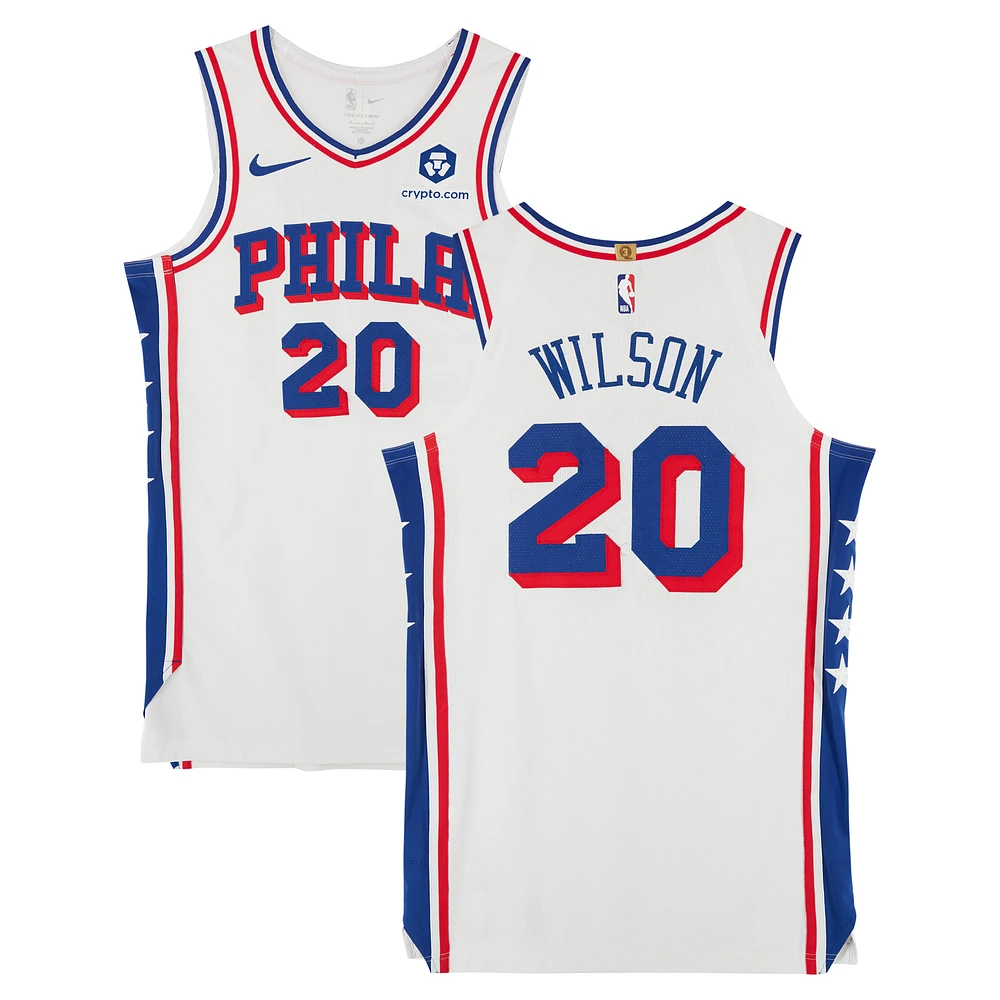 D.J. Wilson Philadelphia 76ers Player-Issued #20 White Nike Jersey from the 2023-24 NBA Season - Size 48+4