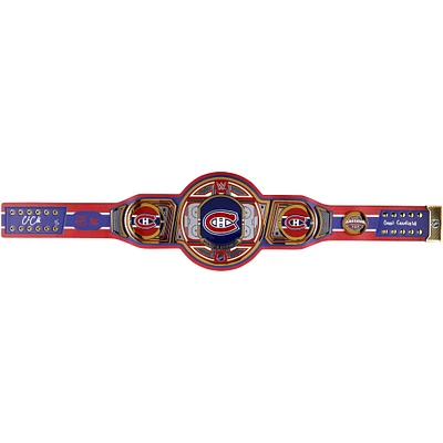 Cole Caufield Montreal Canadiens Autographed WWE Legacy Title Belt with "Goal Caufield" Inscription - Limited Edition #5/5