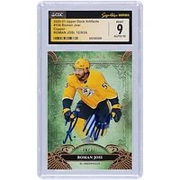 Roman Josi Nashville Predators Autographed 2020-21 Upper Deck Artifacts Copper #104 #/299 CGC Fanatics Witnessed Authenticated 9/10 Card