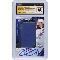 Nathan MacKinnon Colorado Avalanche Autographed 2021-22 Upper Deck SP Game Used Banner Year Western Conference Relic #BYW-NM CGC Fanatics Witnessed Authenticated / Card