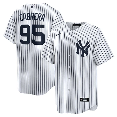 Men's Nike Oswaldo Cabrera White New York Yankees Home Replica Jersey