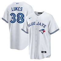 Men's Nike Nathan Lukes White Toronto Blue Jays Home Replica Jersey