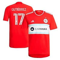 Men's adidas Brian Gutierrez Red Chicago Fire 2024 Return To Replica Player Jersey