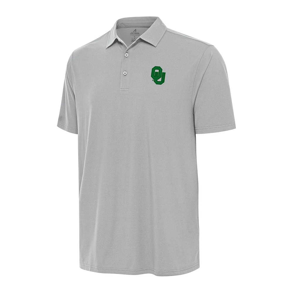 Men's Antigua Gray Oklahoma Sooners St. Patrick's Day Era Polo