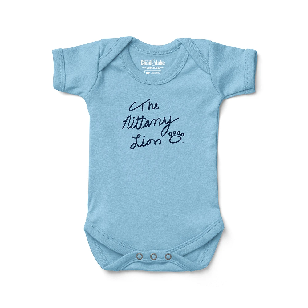 Infant Chad & Jake Light Blue Penn State Nittany Lions Logo Bodysuit