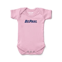 Infant Chad & Jake  Light Pink DePaul Blue Demons Logo Bodysuit