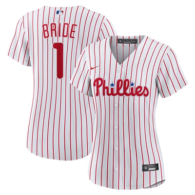 Women's Nike  White Philadelphia Phillies #1 Bride Home Replica Jersey