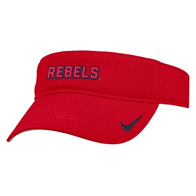 Men's Nike Ole Miss Rebels 2025 On-Field Ace Performance Adjustable Visor