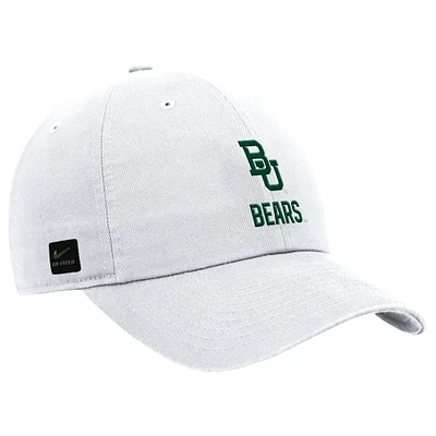 Men's Nike White Baylor Bears 2025 On-Field Club Adjustable Hat
