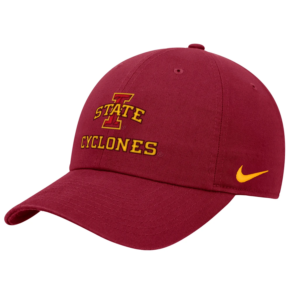 Men's Nike Cardinal Iowa State Cyclones 2025 On-Field Club Adjustable Hat