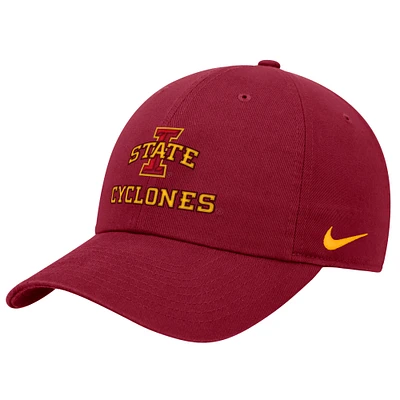 Men's Nike Cardinal Iowa State Cyclones 2025 On-Field Club Adjustable Hat