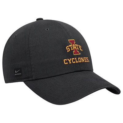Men's Nike Black Iowa State Cyclones 2025 On-Field Club Adjustable Hat