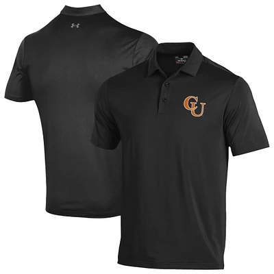 Men's Under Armour  Black Campbell Fighting Camels Performance Playoff Polo