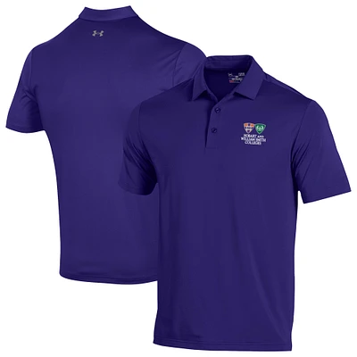Men's Under Armour  Purple Hobart & William Smith Colleges Performance Playoff Polo