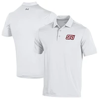 Men's Under Armour  White Saint Francis Red Flash Performance Playoff Polo