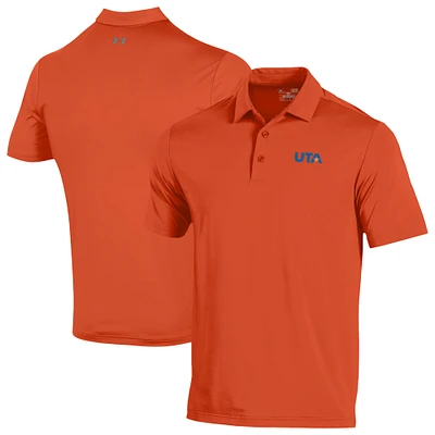 Men's Under Armour  Orange UT Arlington Mavericks Performance Playoff Polo